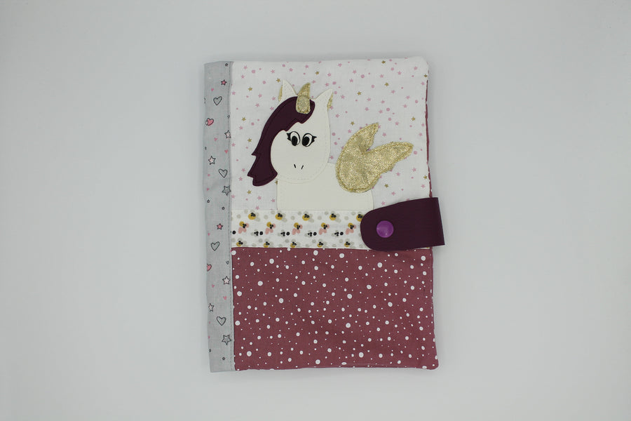 Protège carnet de santé molletonné licorne Les Fantaisies de Malou