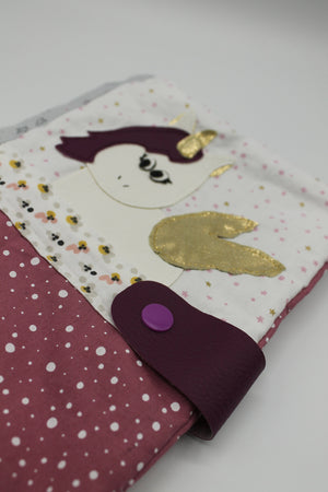 Protège carnet de santé molletonné licorne Les Fantaisies de Malou