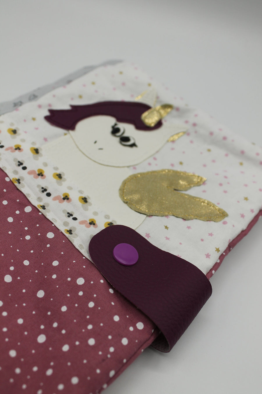 Protège carnet de santé molletonné licorne Les Fantaisies de Malou
