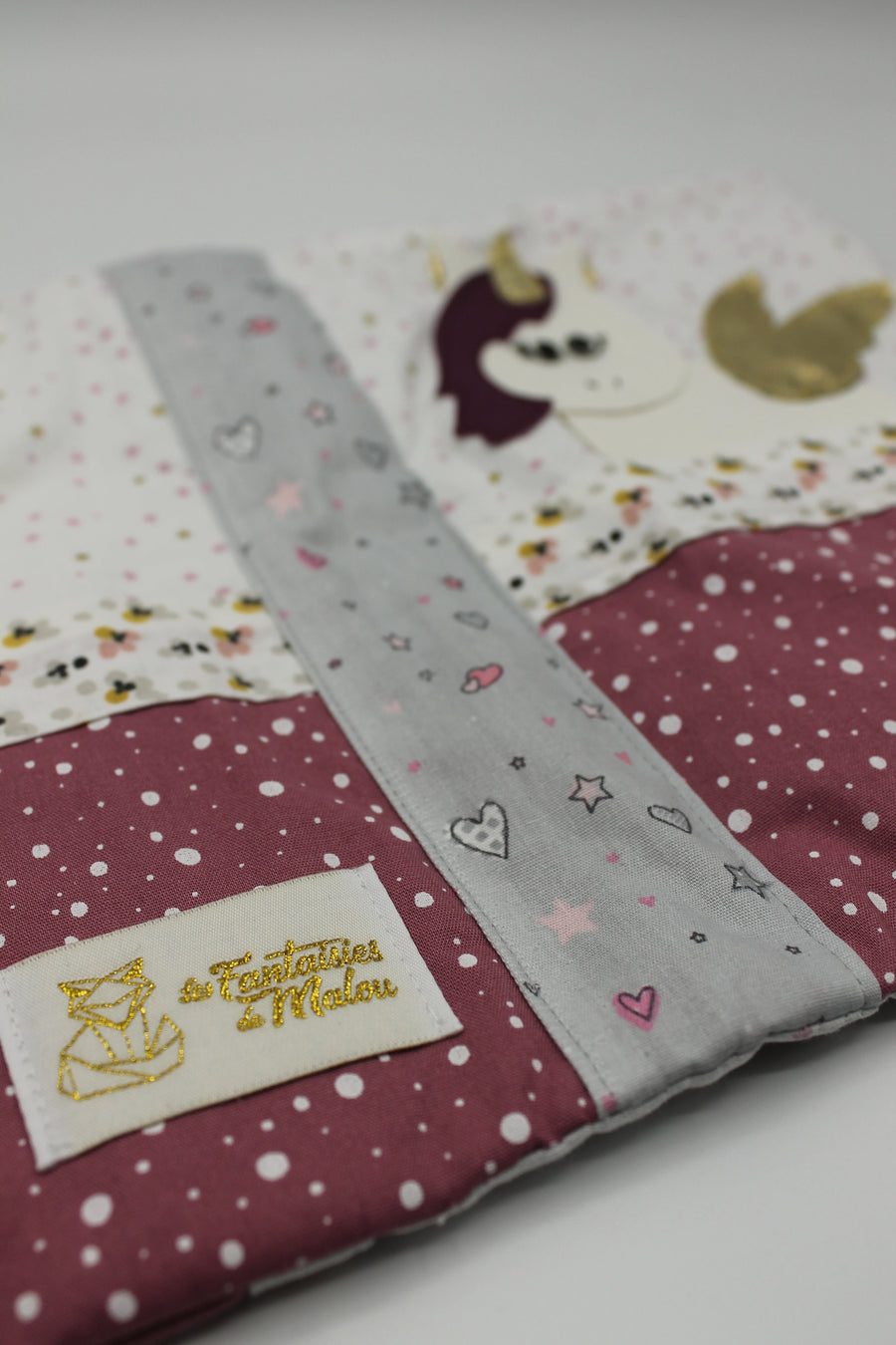 Protège carnet de santé molletonné licorne Les Fantaisies de Malou