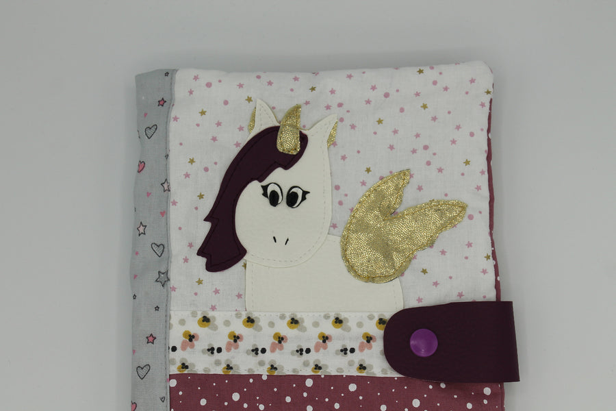 Protège carnet de santé molletonné licorne Les Fantaisies de Malou