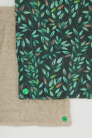 Essuie-tout lavable Feuilles vertes 6 feuilles Les Fantaisies de Malou