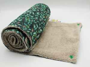 Essuie-tout lavable Feuilles vertes 6 feuilles Les Fantaisies de Malou