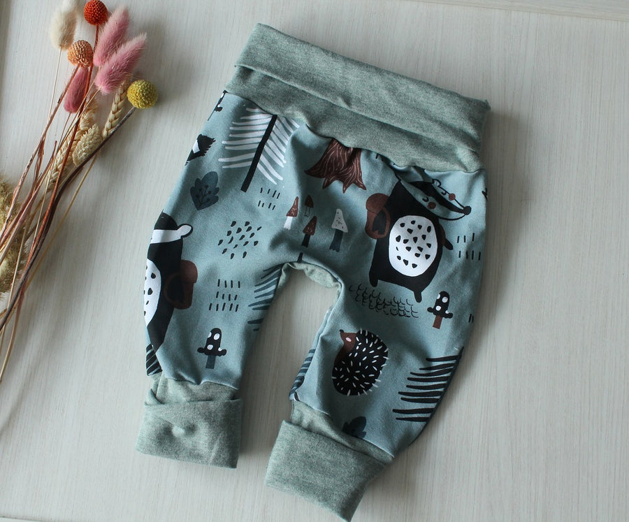 Pantalon évolutif bébé et enfant Animaux des prés Les Fantaisies de Malou