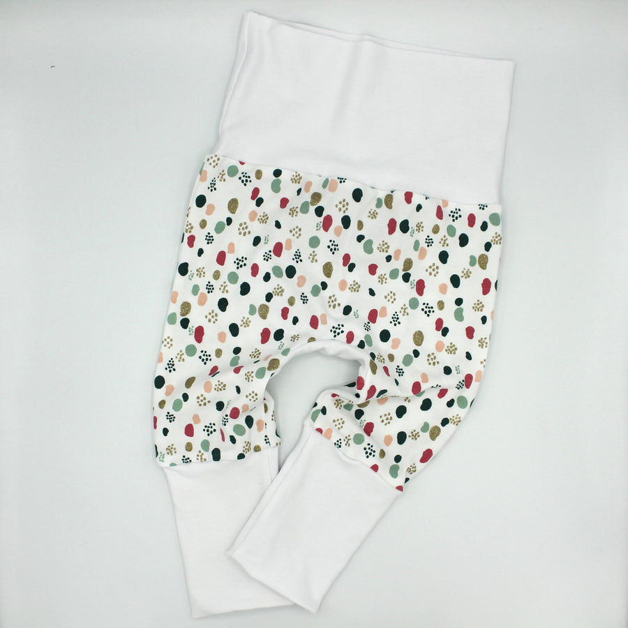 Pantalon évolutif  bébé et enfants Confettis blanc Les Fantaisies de Malou