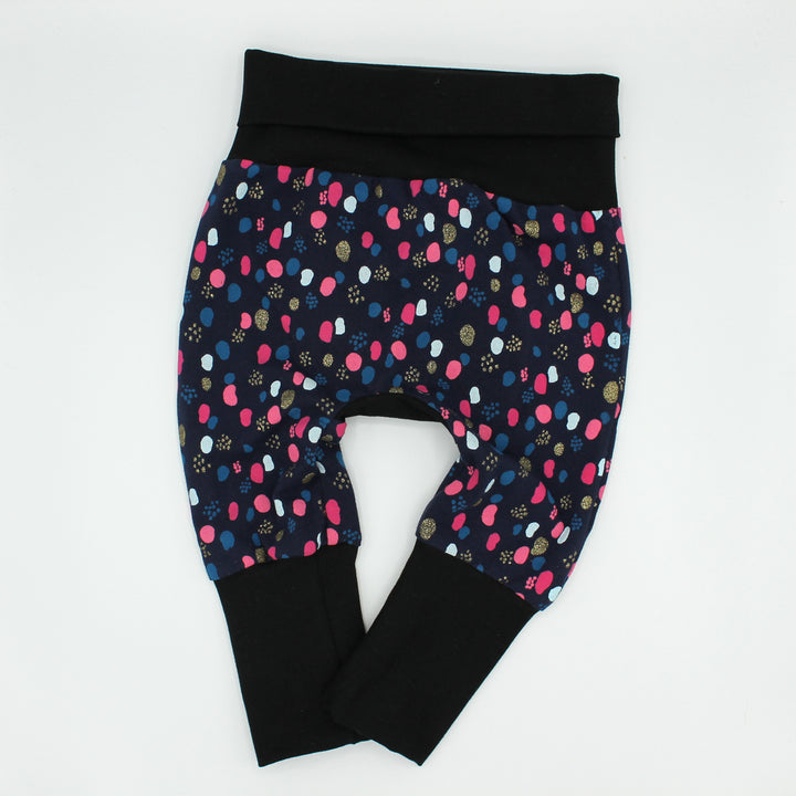 Pantalon évolutif  bébé et enfants Confettis marine Les Fantaisies de Malou