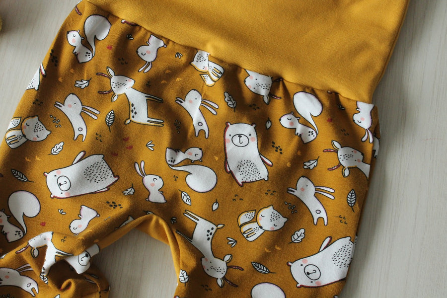 Pantalon évolutif bébé et enfant Moutarde Les Fantaisies de Malou