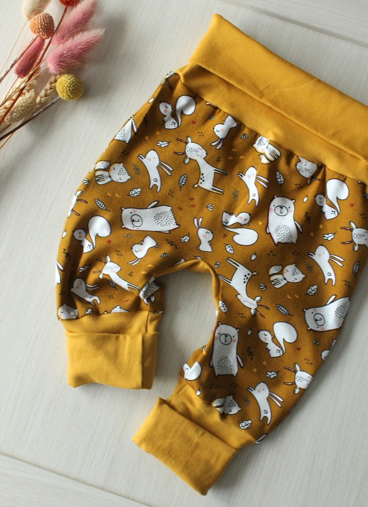 Pantalon évolutif bébé et enfant Moutarde Les Fantaisies de Malou