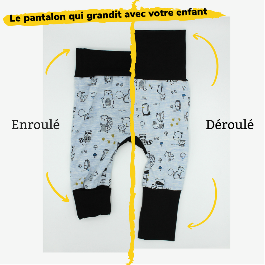 Pantalon évolutif  bébé et enfants Hidden Bear Les Fantaisies de Malou