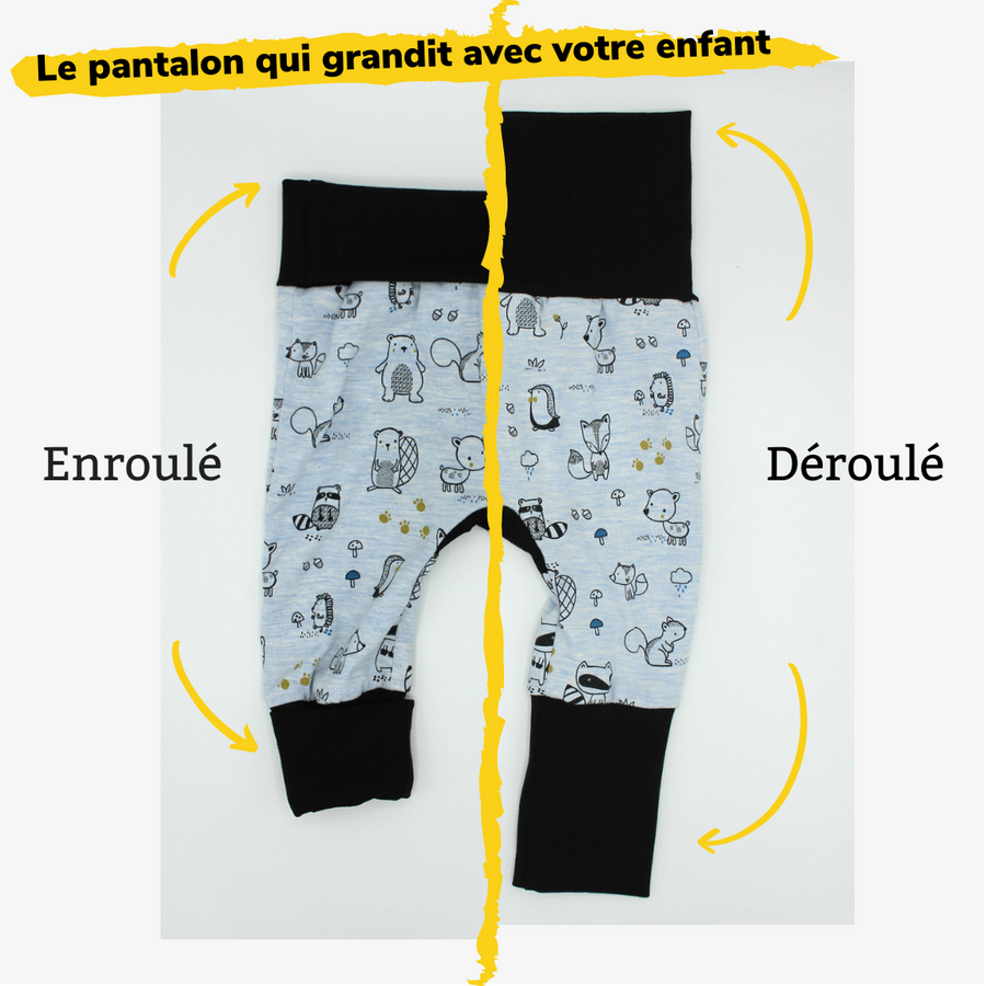 Pantalon volutif b b et enfants For t magique