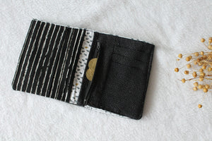Portefeuille pour homme gris et noir Les Fantaisies de Malou