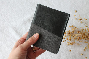 Portefeuille pour homme gris et noir Les Fantaisies de Malou