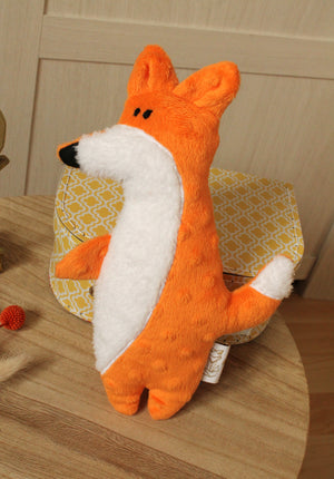 Renardou orange, le doudou renard Les Fantaisies de Malou