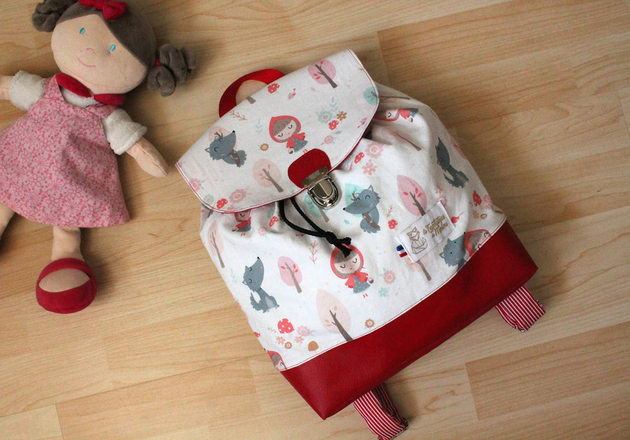 Sac à dos enfant maternelle Chaperon Rouge Les Fantaisies de Malou