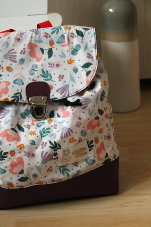 Sac à dos enfant maternelle Fleurs Les Fantaisies de Malou