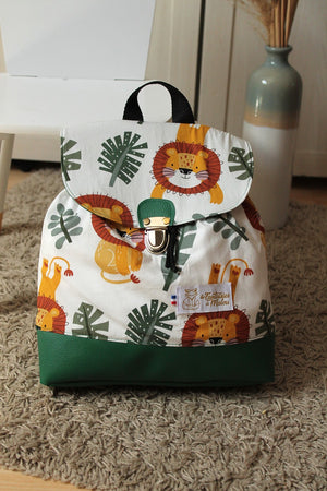 Sac à dos enfant maternelle Lion Les Fantaisies de Malou