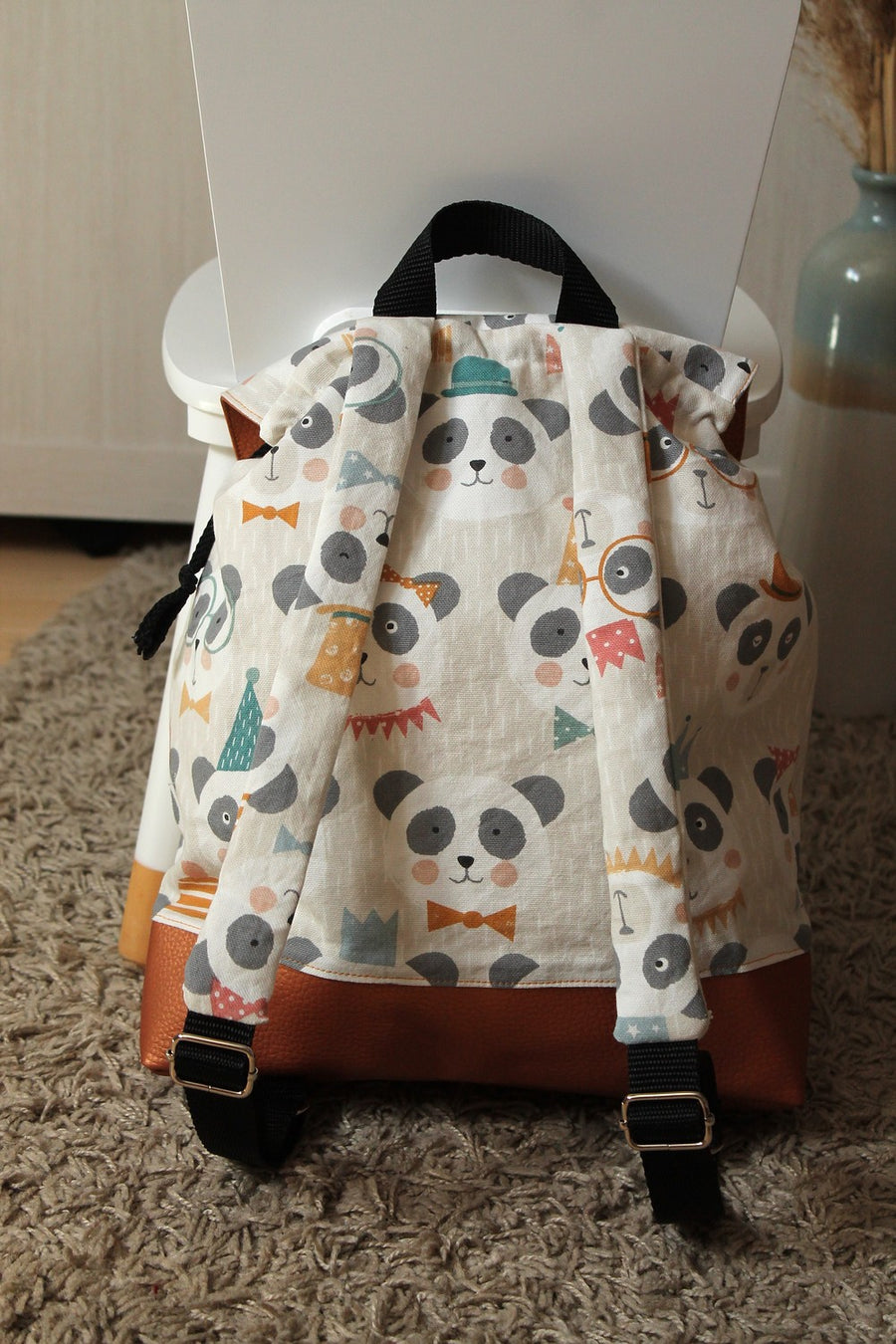 Sac à dos enfant maternelle Panda Les Fantaisies de Malou