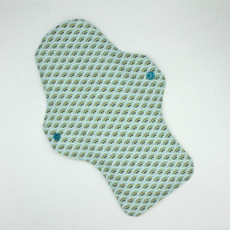 Serviette hygiénique lavable nuit XL, Eventail, flanelle bio Les Fantaisies de Malou