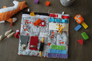 Tableau d'occupation transportable Foxes (busy board renard) Les Fantaisies de Malou