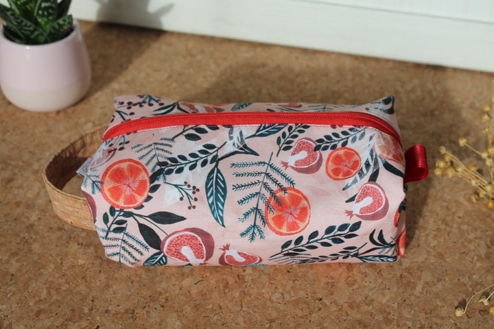 Trousse boxy Agrumes  (tissu de designer) Les Fantaisies de Malou