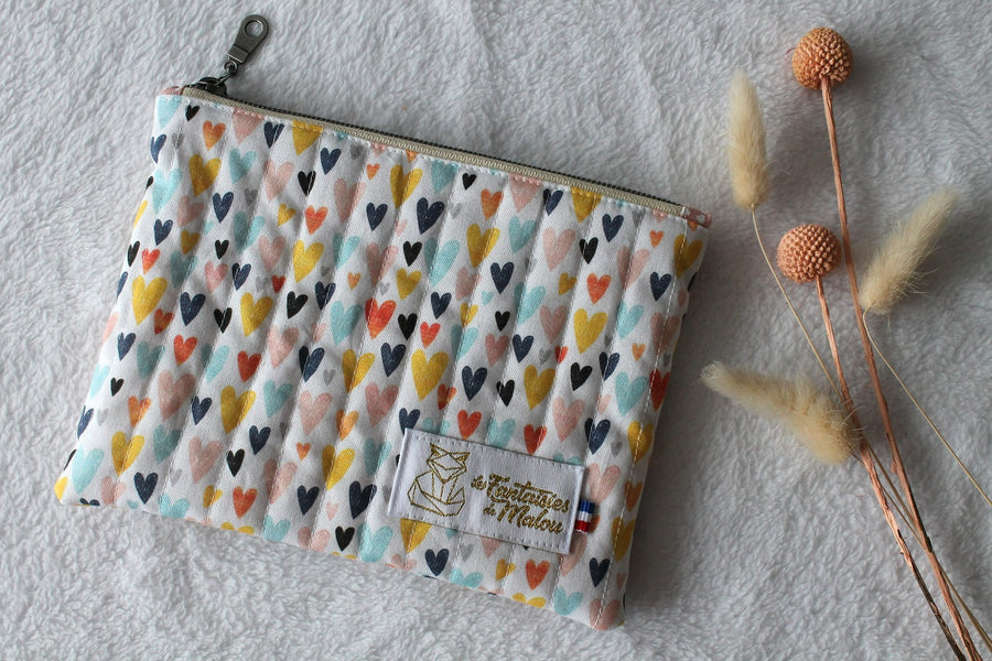 Trousse matelassée compacte à personnaliser Les Fantaisies de Malou